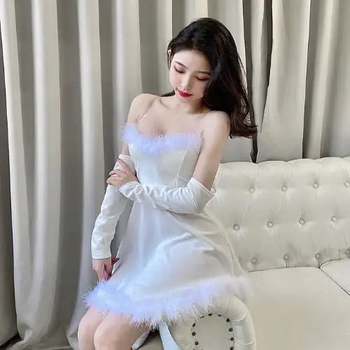 Splice Suspender Bra Dress for Women