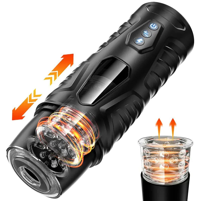Black Knight Electric Male Massager with Silicone
